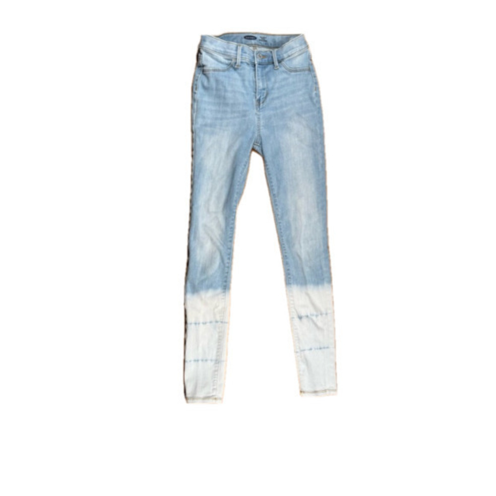 🌷 Old Navy Blue and White Ombre Jeans High-Rise Skinny